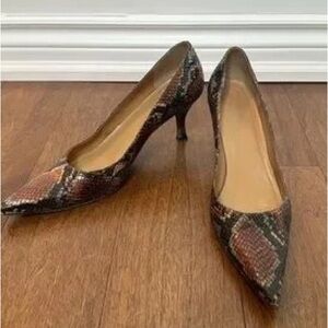 Elegant Snakeskin Patterned Heels